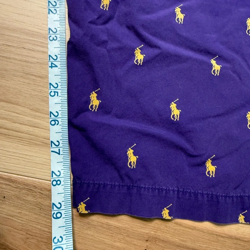 Polo Ralph Lauren PJ Bottoms Mens XL Purple Yellow Pony Logo FLAWED SEE PHOTOS